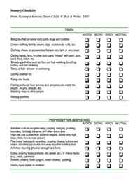 Sensory Checklist